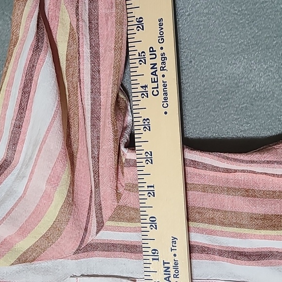 CATO Women's Pink Striped Front Zip Thin Jacket -Size Large - Picture 15 of 15